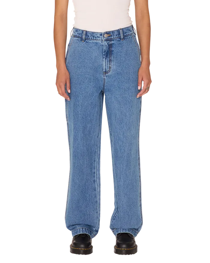 Women BOTTOMS OBEY Clothing SYBIL CARPENTER DENIM Light Indigo