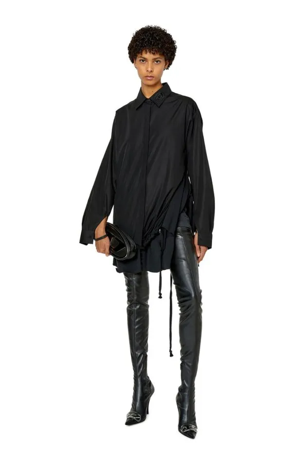 Women CEntela Black Diesel Shirts