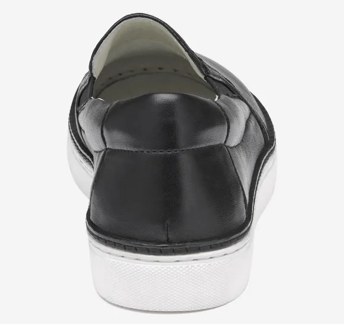 Women Callie DoubleGore SlipOn Black Glove Leather JohnstonandMurphy Mules and Loafers Women Callie DoubleGore SlipOn Black Glove Leather JohnstonandMurphy Mules and Loafers