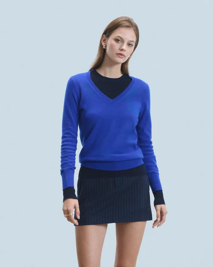 Women Cashmere Sweaters From Future Basic VNeck Sweater Dreamy Pink