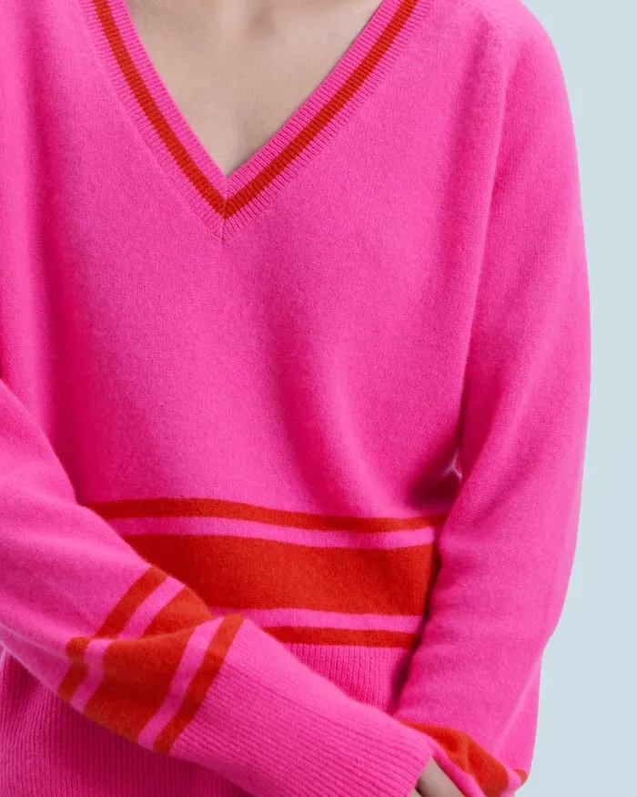 Women Cashmere Sweaters From Future VNeck Sweater Utopic Pink