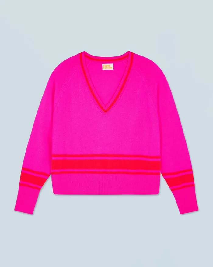 Women Cashmere Sweaters From Future VNeck Sweater Utopic Pink