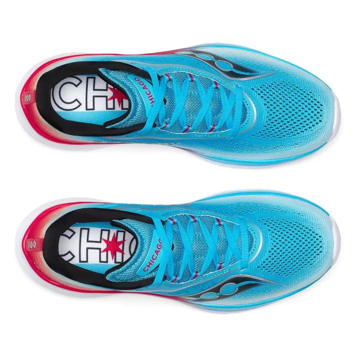 Women Chicago Kinvara 15 Bluered Saucony Running