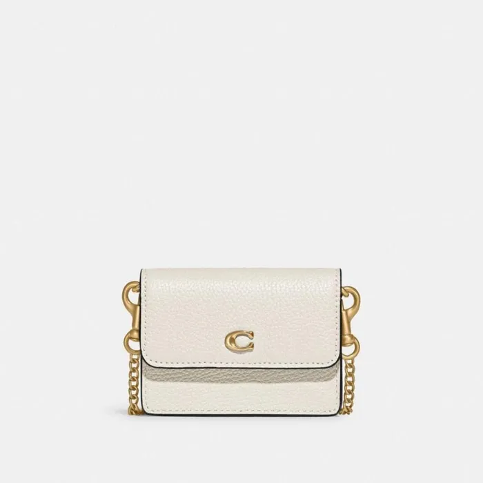 Women Clutches Coach Half Flap Card Case Brasschalk