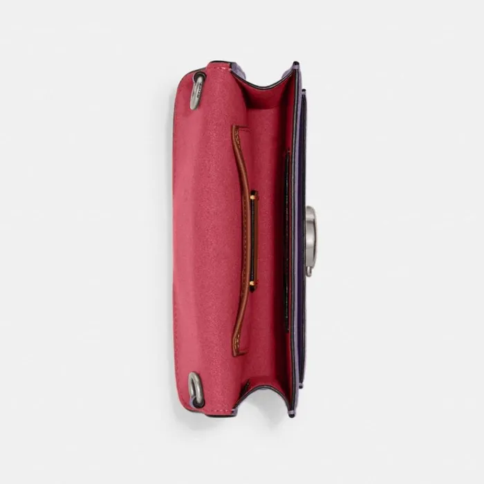 Women Clutches Coach Tabby Crossbody Wristlet Silverlight Violet
