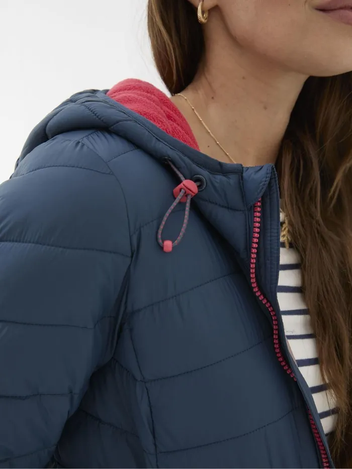 Women Coats and Jackets Fat Face Ruby Teal Blue Lightweight Puffer Jacket