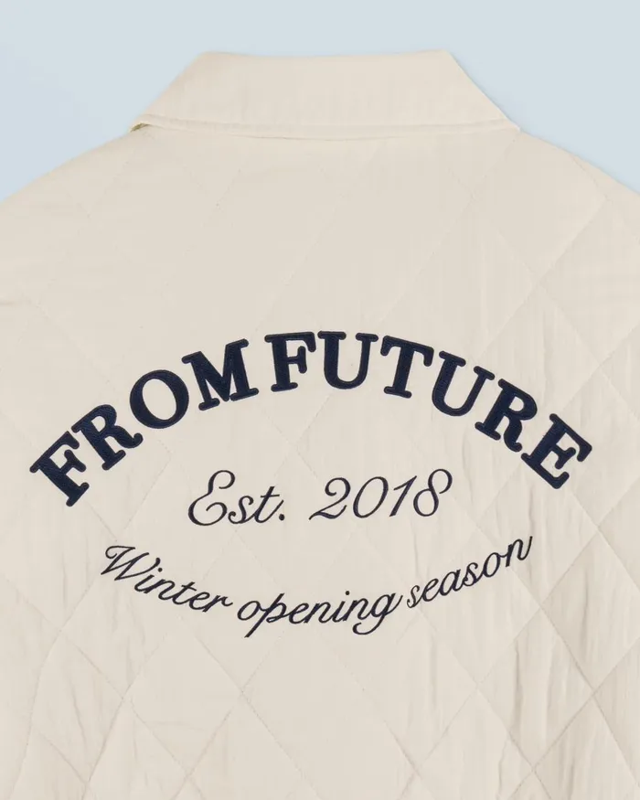 Women Coats and Jackets From Future Outerwear Quilted Bomber Jacket Sand