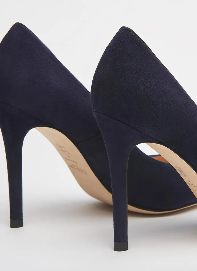 Women Court Shoes LKBennett Fern Navy Suede Pointed Toe Courts Navy Blue Women Court Shoes LKBennett Fern Navy Suede Pointed Toe Courts Navy Blue
