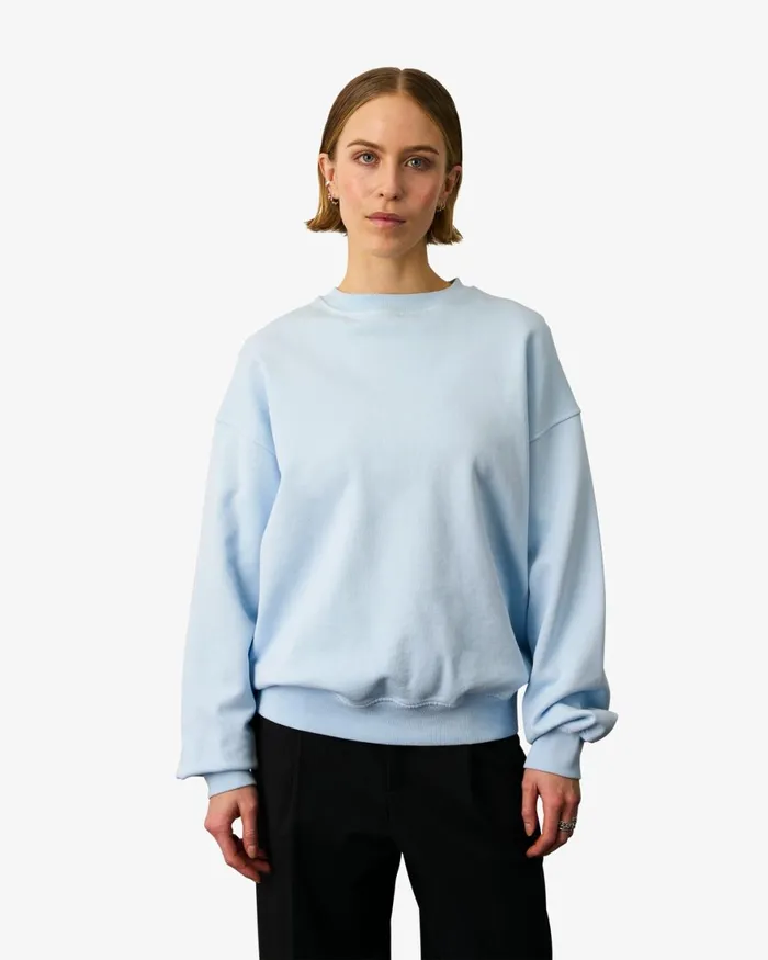 Women Crewneck Sweatshirts Colorful Standard Organic Oversized Crew Petrol Blue