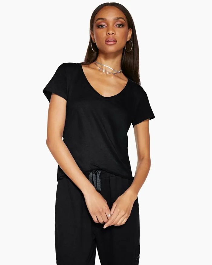 Women Dani Scoop Neck Tee Ivory Ramy Brook Tops Women Dani Scoop Neck Tee Ivory Ramy Brook Tops
