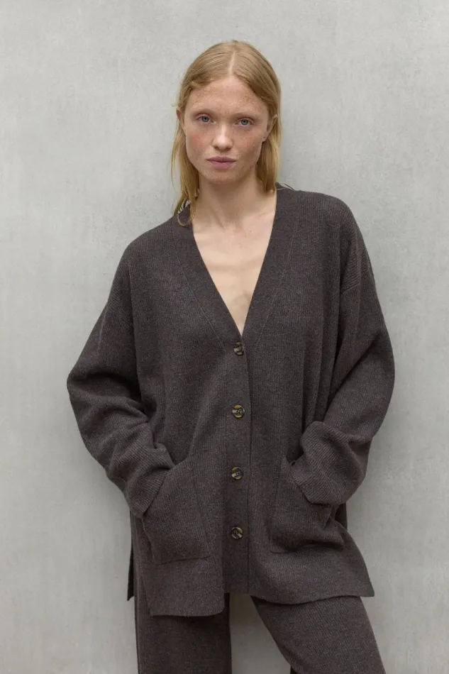 Women Dark Brown Nim Sweater Ecoalf Knitwear