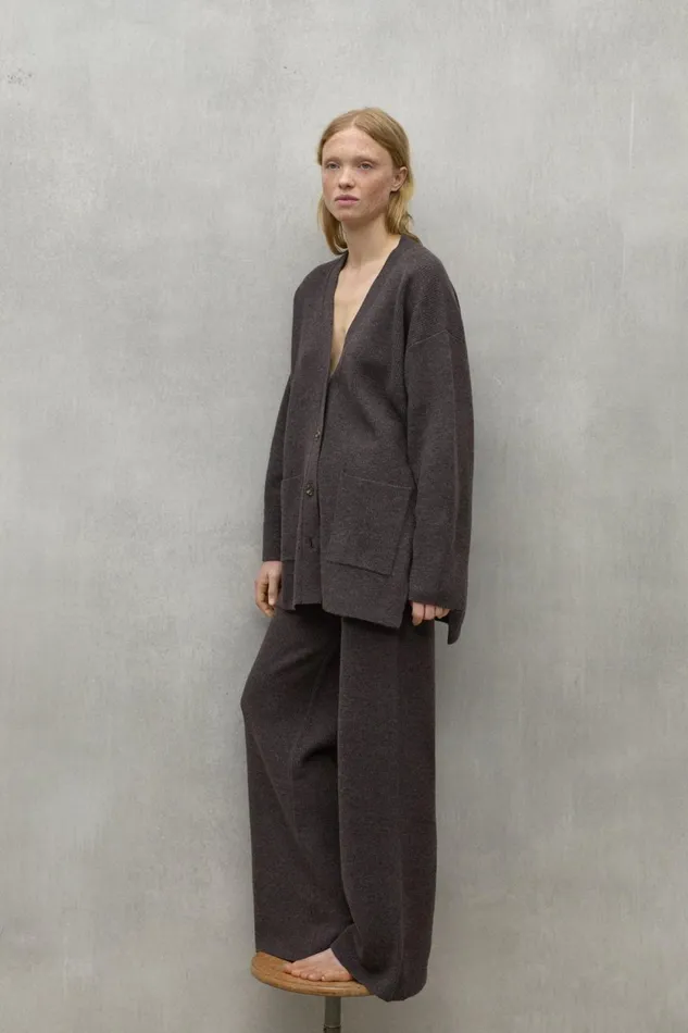 Women Dark Brown Nim Sweater Ecoalf Knitwear