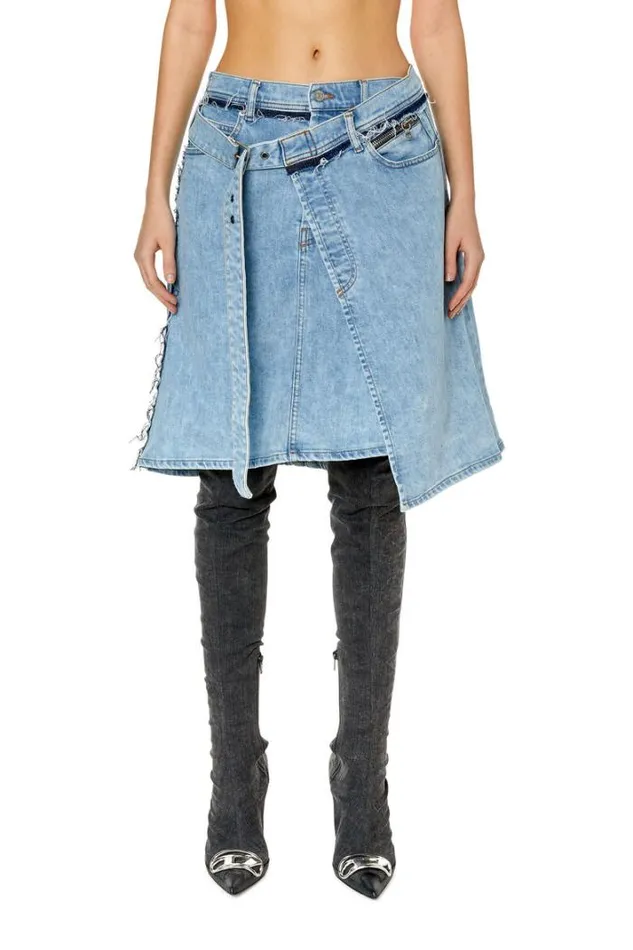 Women DePendenceMid Light Blue Diesel Skirts