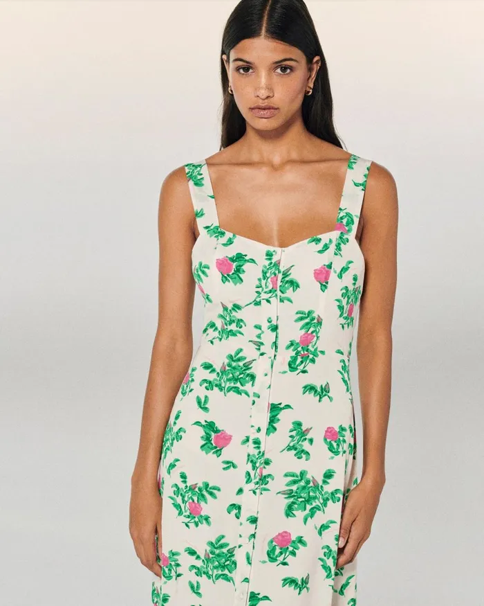 Women Dresses and Jumpsuits From Future Leatitia Long Strap Dress Spring Flower