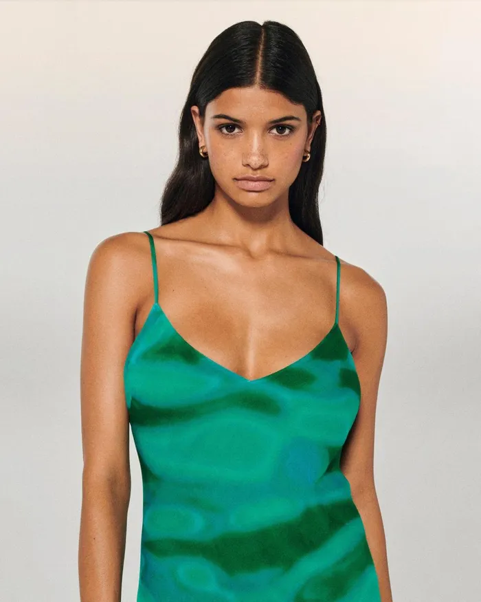 Women Dresses and Jumpsuits From Future Long Chiffon Strap Dress Marvelous Green