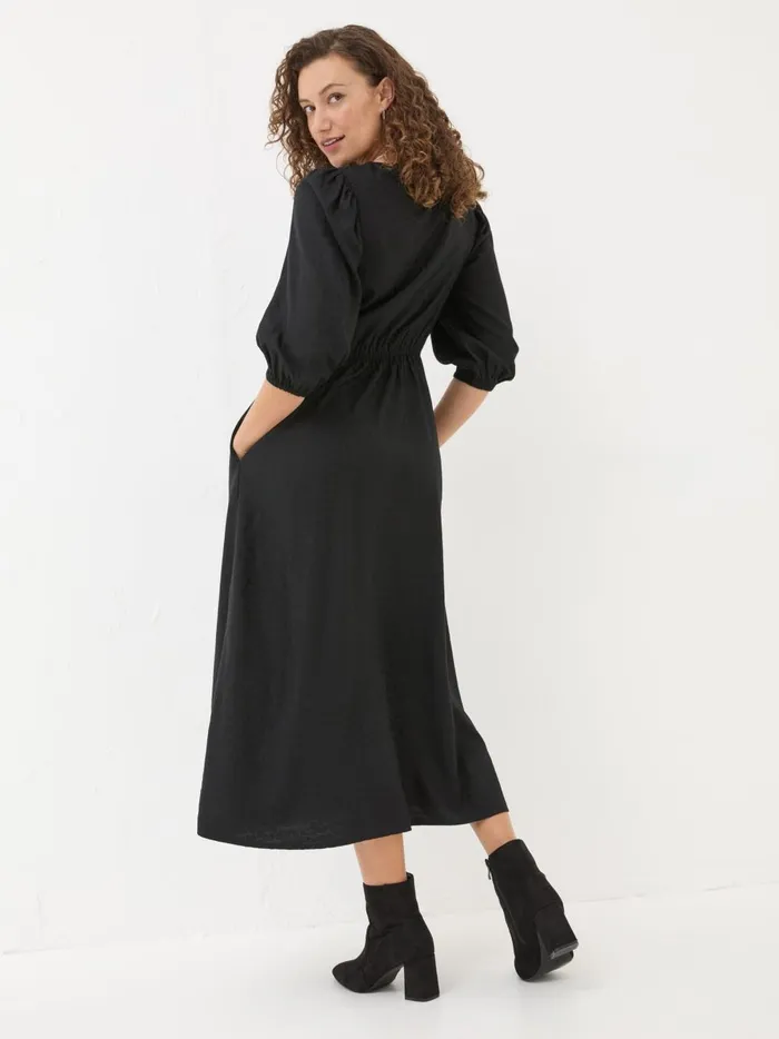 Women Dresses Fat Face Libby Black Midi Dress Women Dresses Fat Face Libby Black Midi Dress