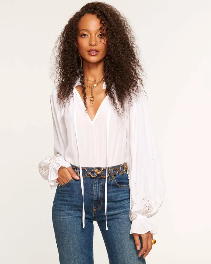Women Eleanor Embellished Blouse Navy Ramy Brook Tops Women Eleanor Embellished Blouse Navy Ramy Brook Tops