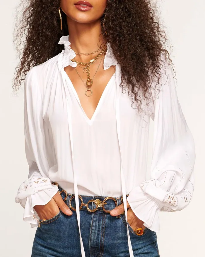 Women Eleanor Embellished Blouse Navy Ramy Brook Tops Women Eleanor Embellished Blouse Navy Ramy Brook Tops