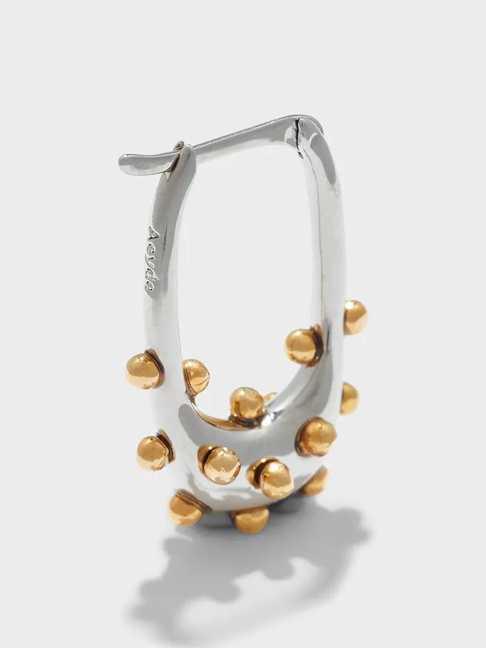 Women Elijah Palladium And 18kt GoldPlated Hoop Earrings Aeyde Earrings