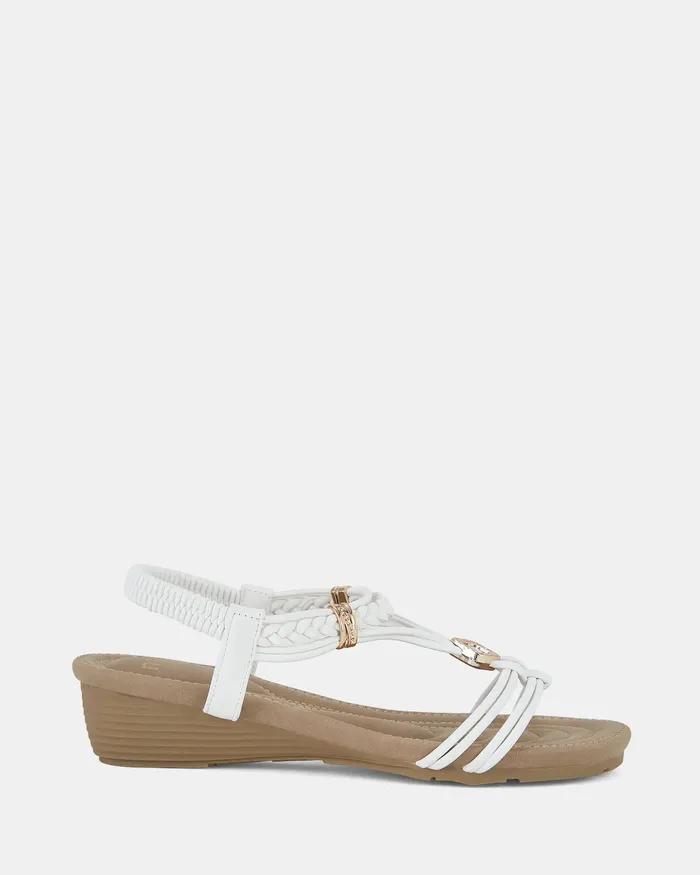 Women ELRANCHO WHITE Wedges NOVO Shoes