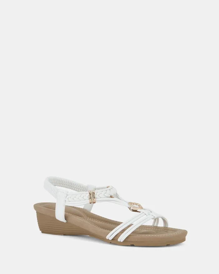 Women ELRANCHO WHITE Wedges NOVO Shoes