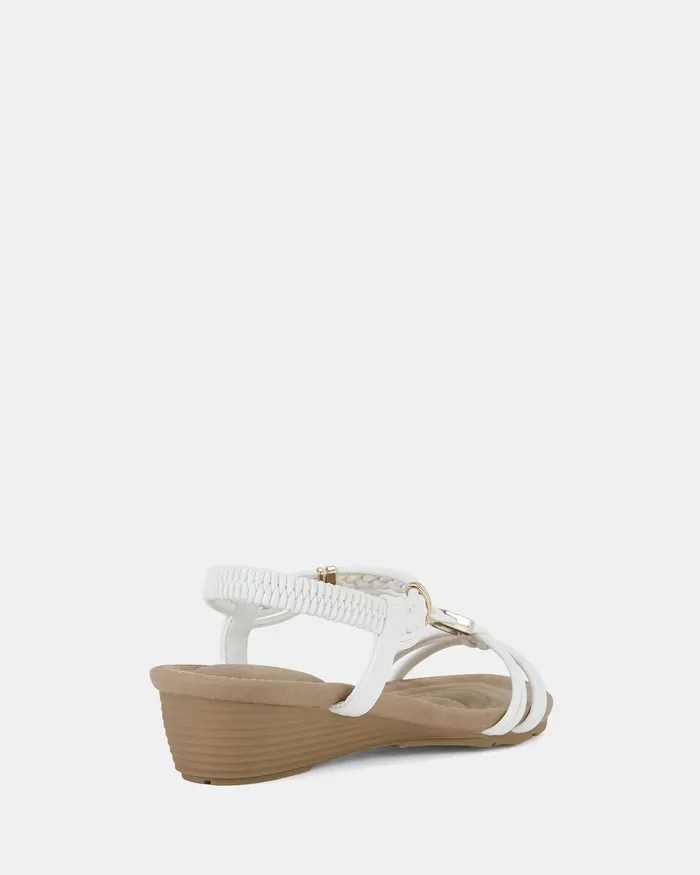 Women ELRANCHO WHITE Wedges NOVO Shoes