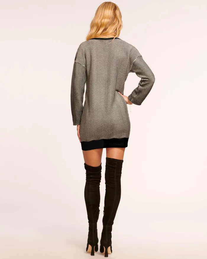 Women Eva VNeck Mini Dress Black Ottoman Ramy Brook Dresses Women Eva VNeck Mini Dress Black Ottoman Ramy Brook Dresses