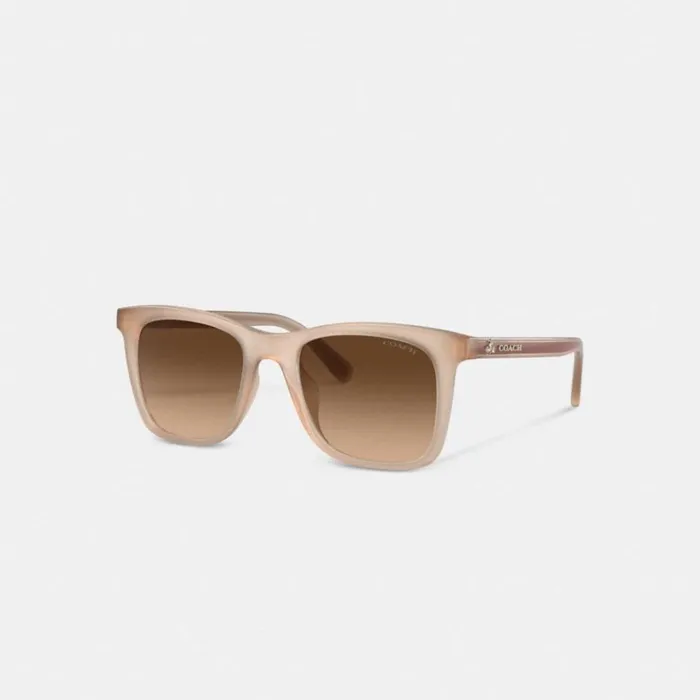 Women Eyewear Coach Disney X Coach Striped Square Sunglasses Ivorysaddle