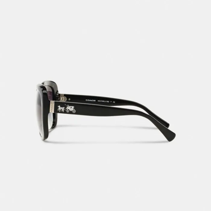 Women Eyewear Coach Horse And Carriage Square Sunglasses Black