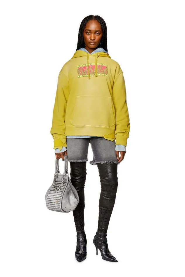 Women FMaxinneHoodDob Yellow Diesel Sweaters