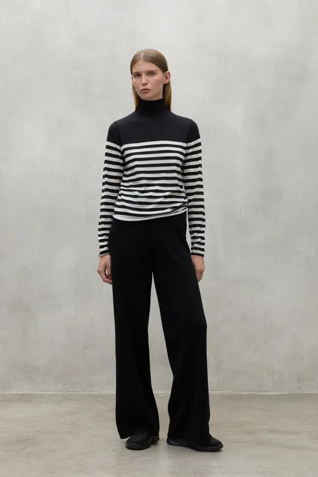 Women Faya Turtleneck Jumper Black Ecoalf Knitwear