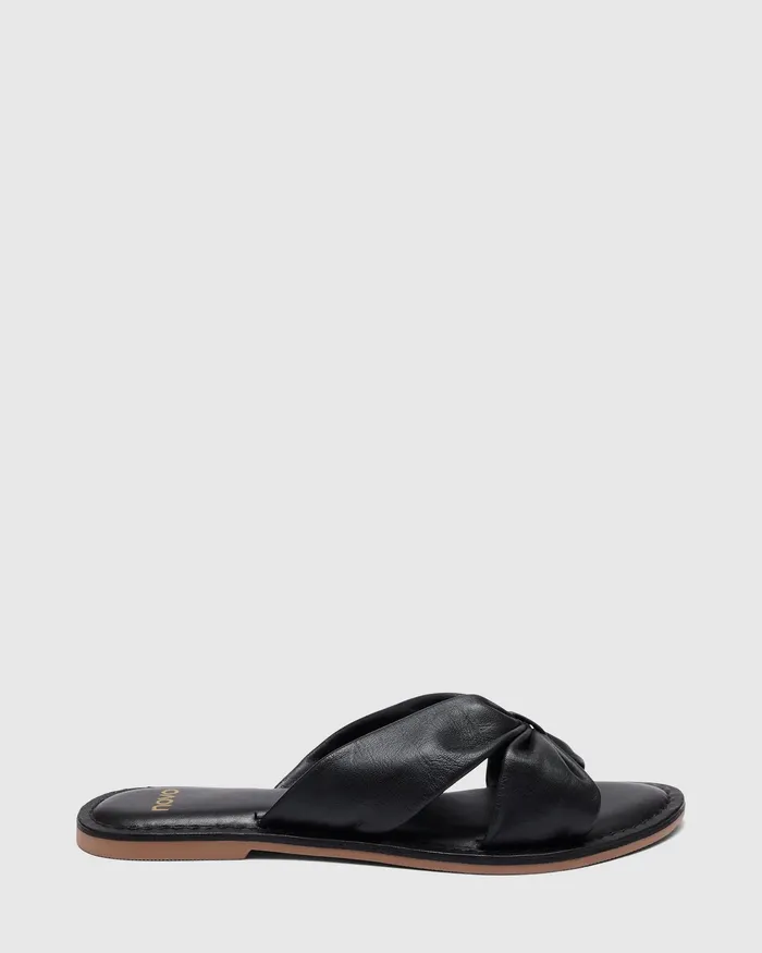 Women Flat Sandals NOVO Shoes SERENDIPITY BLACK Sandals
