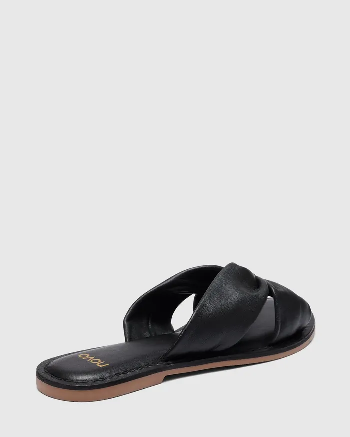 Women Flat Sandals NOVO Shoes SERENDIPITY BLACK Sandals