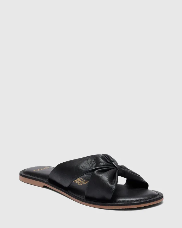 Women Flat Sandals NOVO Shoes SERENDIPITY BLACK Sandals