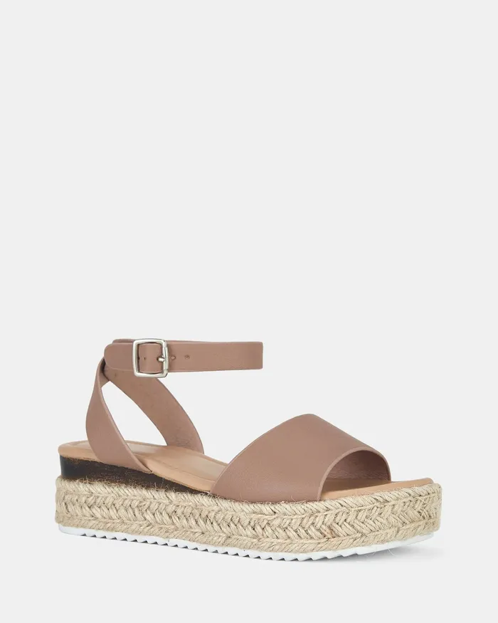 Women Flat Sandals NOVO Shoes TESA Nude Strappy Sandals