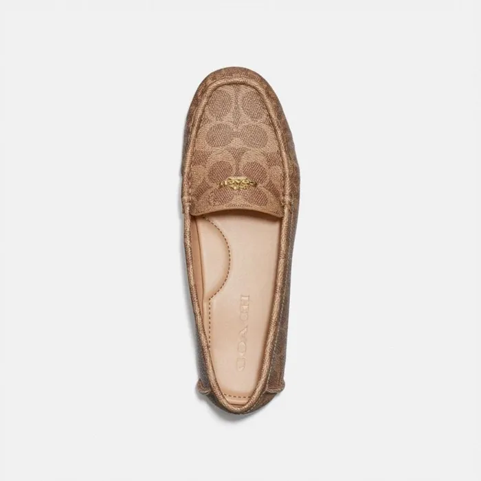 Women Flats and Loafers Coach Marley Driver Tan