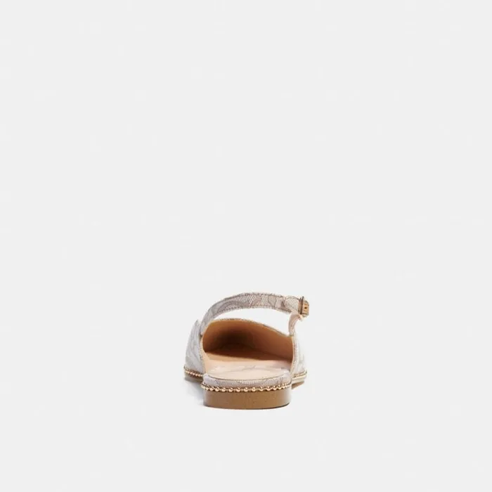 Women Flats and Loafers Coach Vae Skimmer Stone