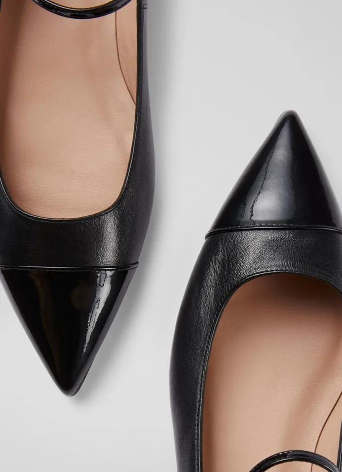 Women Flats LKBennett Monty Black Leather Mary Jane Pumps Black Women Flats LKBennett Monty Black Leather Mary Jane Pumps Black