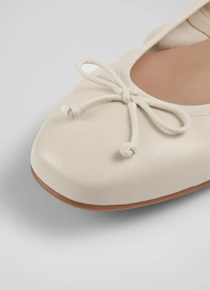Women Flats LKBennett Trilly Cream Leather Ballet Pumps Cream Women Flats LKBennett Trilly Cream Leather Ballet Pumps Cream