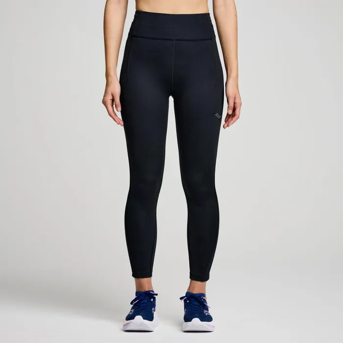 Women Fortify Crop Tight Black Saucony Bottoms