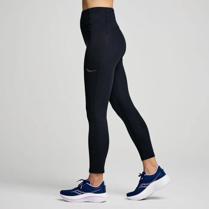 Women Fortify Crop Tight Black Saucony Bottoms