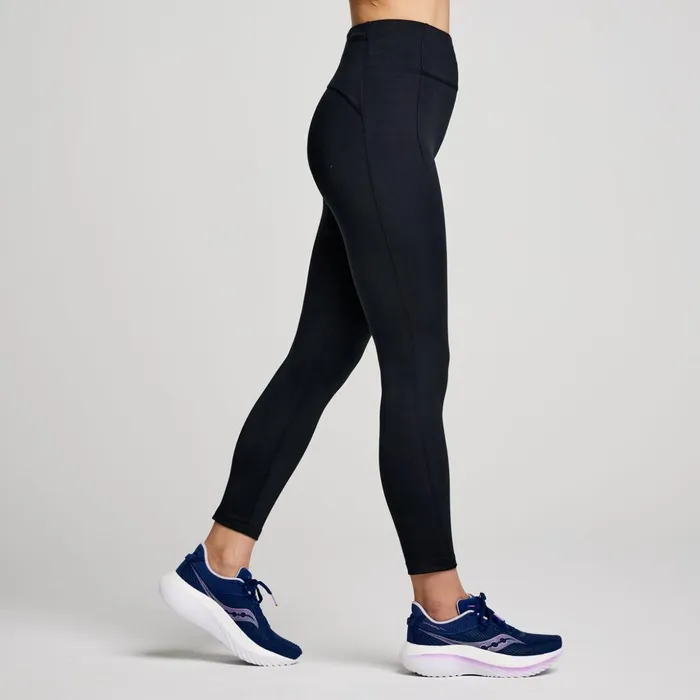 Women Fortify Crop Tight Black Saucony Bottoms