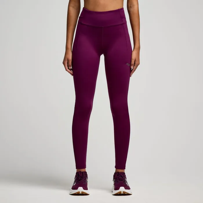 Women Fortify Crop Tight Eggplant Saucony Bottoms