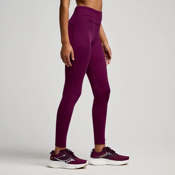 Women Fortify Crop Tight Eggplant Saucony Bottoms