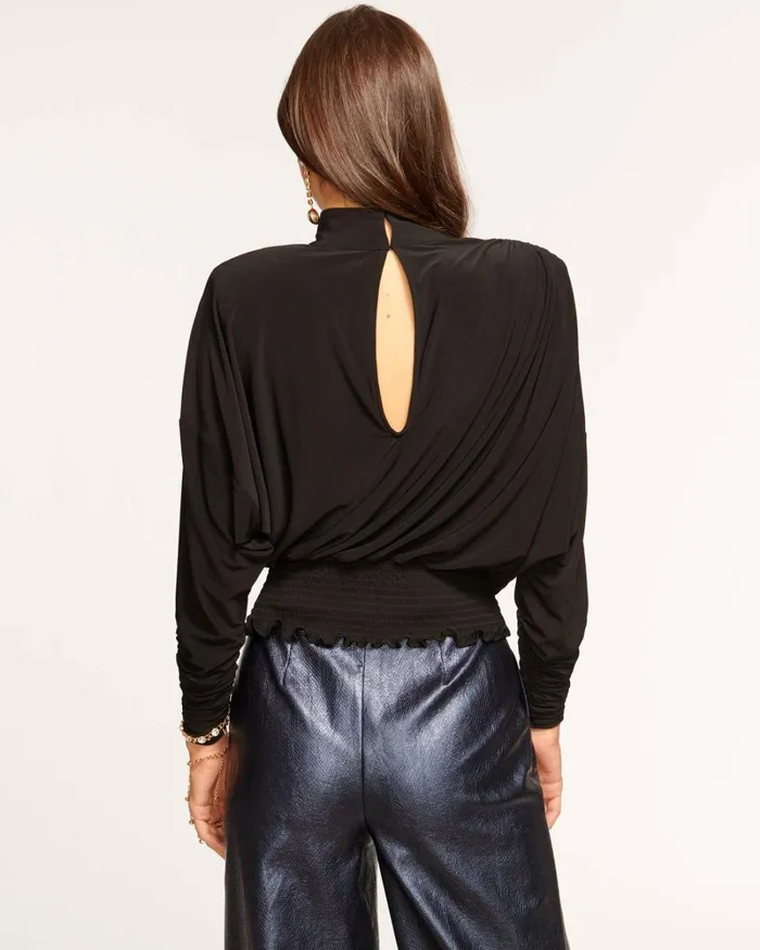 Women Hazel Turtleneck Top Black Ramy Brook Tops Women Hazel Turtleneck Top Black Ramy Brook Tops