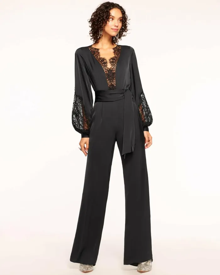 Women Helen Long Sleeve Lace Jumpsuit Ivory Ramy Brook Jumpsuits Women Helen Long Sleeve Lace Jumpsuit Ivory Ramy Brook Jumpsuits