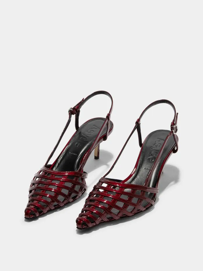 Women Helit Leather Slingback Pumps Aeyde Pumps