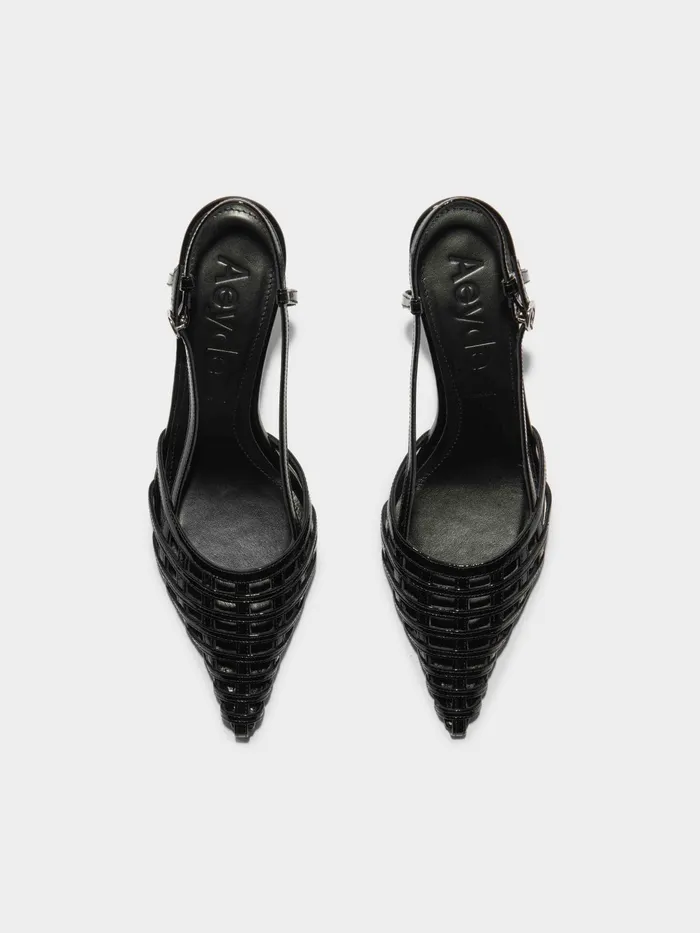 Women Helit Leather Slingback Pumps Aeyde Pumps