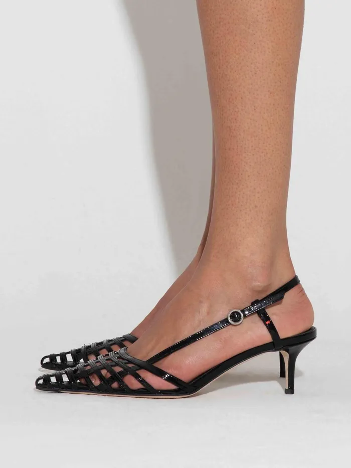 Women Helit Leather Slingback Pumps Aeyde Pumps