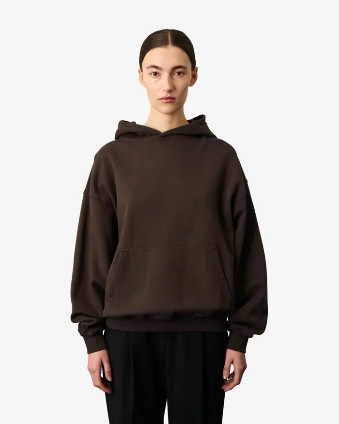 Women Hoodies Colorful Standard Organic Oversized Hood Coffee Brown